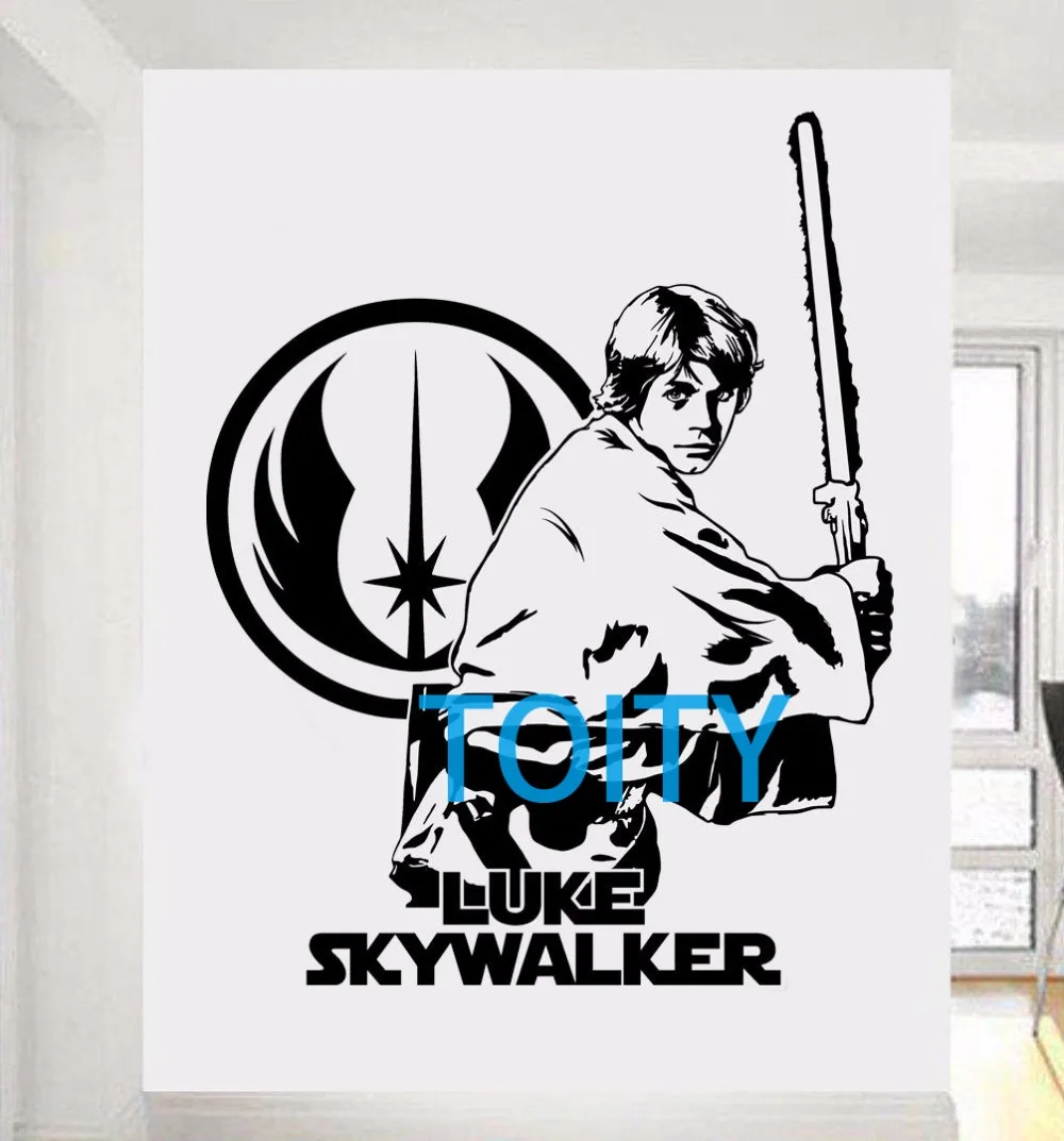 Star Wars Personalized Jedi Luke DIY Wall Art Sticker/Decal/Mural 